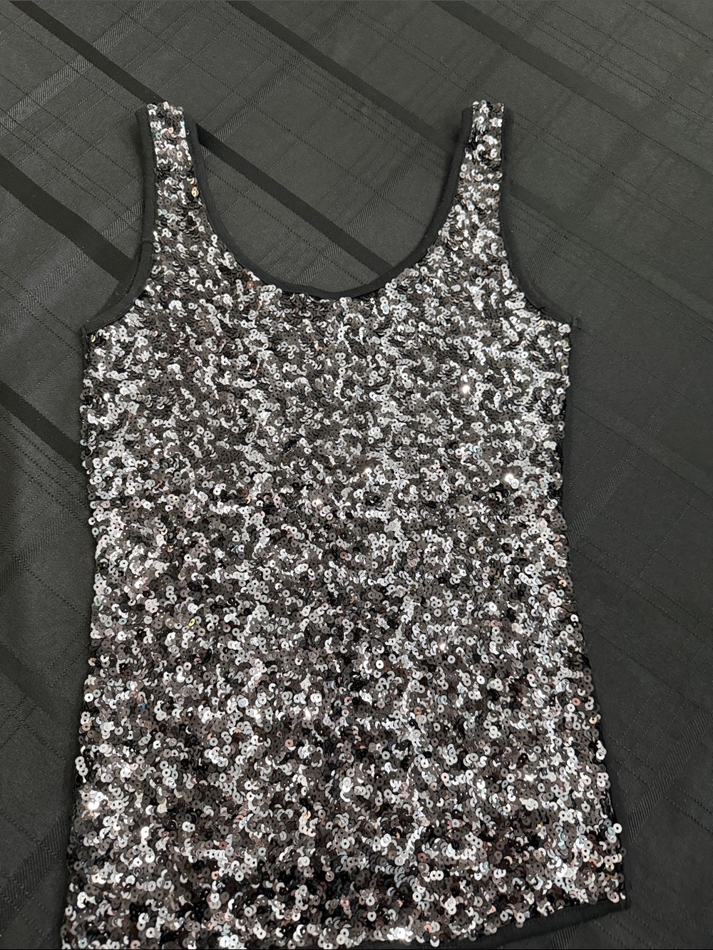 MM Couture Silver Sequin Tank Top